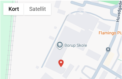 Kort over Borup Skole og klubbens placering